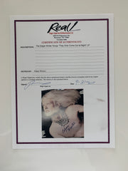 Edgar Winter signed The Only Come Out At Night album cover