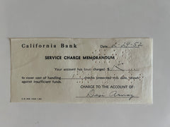 Desi Arnaz signed bank receipt