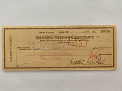 Walter Winchell signed check