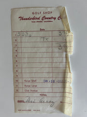 Desi Arnaz signed receipt