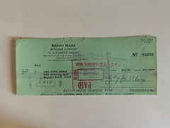 Zeppo Marx signed check