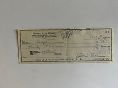 Gloria Pall signed check