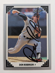 Don Robinson Signed Baseball Trading Card - Leaf #188 1991