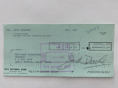 Jack Donohue signed check