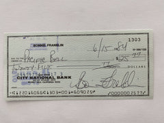 Bonnie Franklin signed check