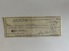Gloria Pall signed check