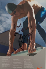 Olympian Jason Lezak signed stat card