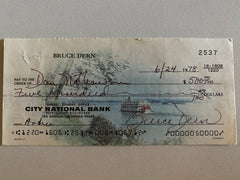 Bruce Dern signed check