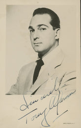 CBS Announcer Tony Marvin signed photo
