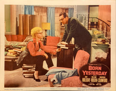 Judy Holliday, William Holden, and Broderick Crawford "Born Yesterday" original Lobby Card