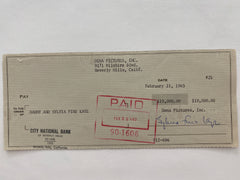 Sylvia Fine Kaye signed check