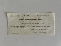 Desi Arnaz signed bank receipt