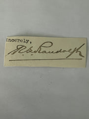 RS Randolph signature cut