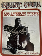 Bob Dylan signed Rolling Stone Magazine cover photo