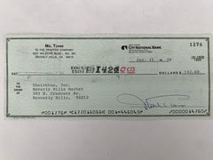 Mel Torme signed check