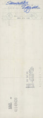 Samantha Eggar signed check