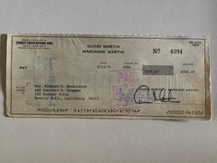 Quinn Martin signed check