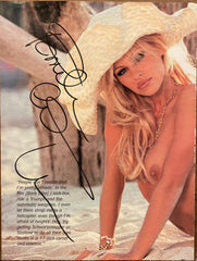 Pamela Anderson signed Playboy page