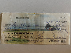Bruce Dern signed check