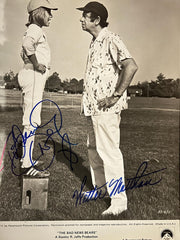 The Bad News Bears Walter Matthau and Tatum O'Neal signed movie photo