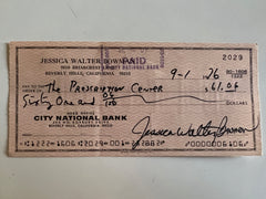 Jessica Walter signed check
