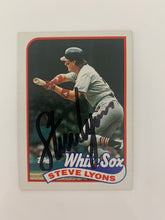 Steve Lyons signed baseball card - Sports card