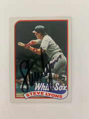 Steve Lyons signed baseball card - Sports card