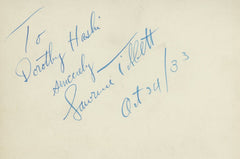 Lawrence Tibbett signed note
