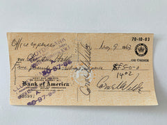 The Big Combo Cornel Wilde signed check