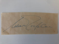 Nelson Rockefeller signature cut