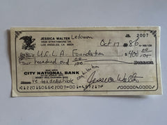 Jessica Walter signed check
