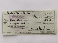 David Hedison signed check