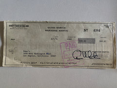 Quinn Martin signed check