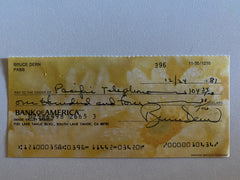 Bruce Dern signed check