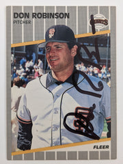 Don Robinson Signed Baseball Trading Card - Fleer #342 1989