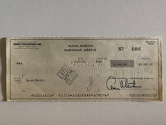 Quinn Martin signed check