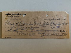 Rosalind Russell signed check
