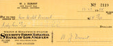 Author W.J. Durant signed check - Check