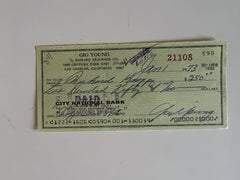 Gig Young signed check