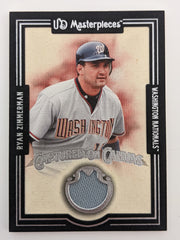 Ryan Zimmerman Baseball Trading Card with Game Used Jersey Swatch - Upper Deck UD Masterpieces #CC-RZ 2007