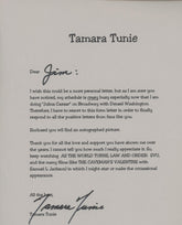 Law And Order SVU Tamara Tunie signed letter