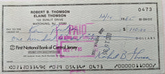 MLB star Bobby Thomson signed check
