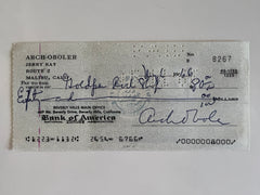 Arch Oboler signed check