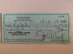 JoAnne Worley signed check