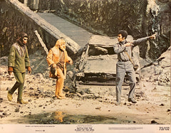Roddy McDowall, Claude Akins, and Natalie Trundy "Battle for the Planet of the Apes" original Lobby Card