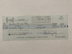 Samantha Eggar Star Wares consignment signed check