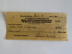 Cornel Wilde signed check