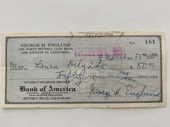 George Englund signed check