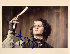 Johnny Depp signed "Sweeney Todd" movie photo
