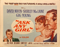 David Niven, Shirley MacLaine, and Gig Young "Ask Any Girl" original Lobby Card